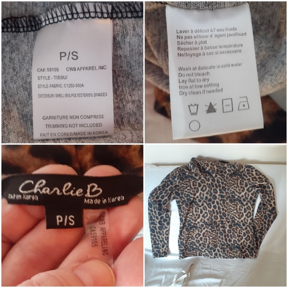 New No Tags Charlie B Small Super Soft Leopard Print - Picture 14 of 16